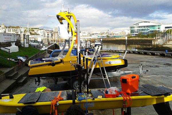 NOC Waveglider and C-Enduro in Plymouth Harbour
