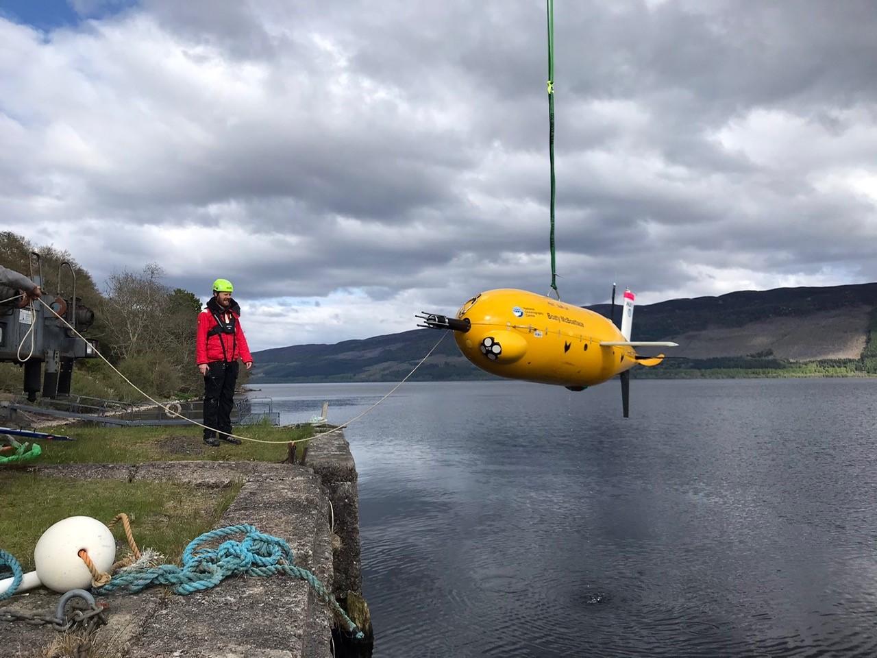 ALR being winched into Loch Ness