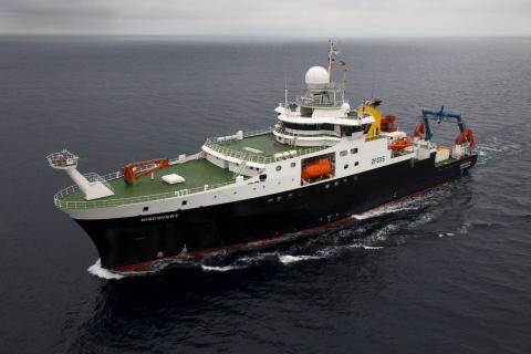 RRS Discovery sailing with Oceanids sensors
