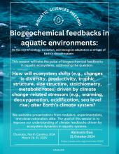 Flyer for Aquatic Sciences meeting session