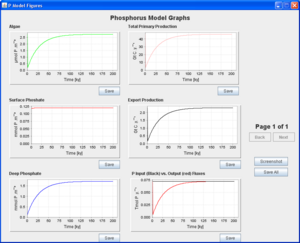 Phosphorus model results page.